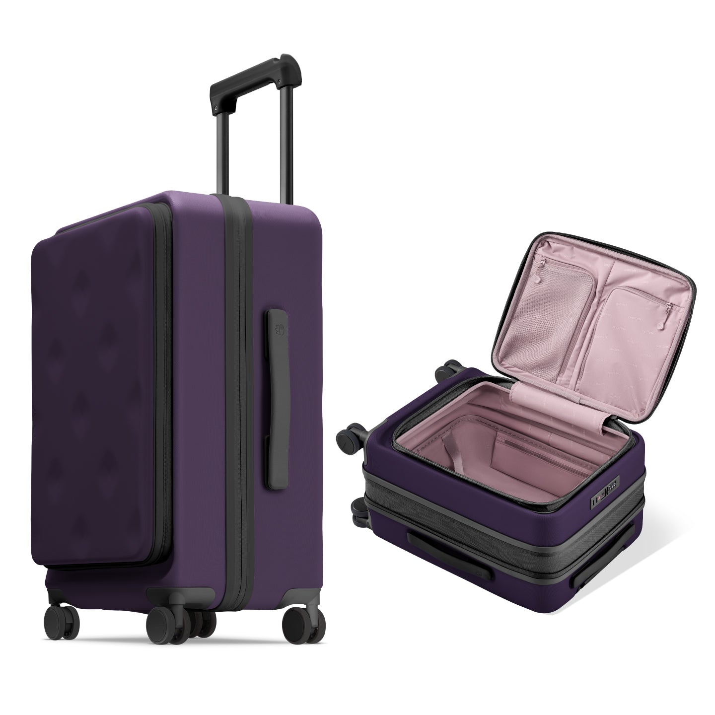 新色プラムパープル!CHEECASE大容量スーツケースMAX フロントオープン式