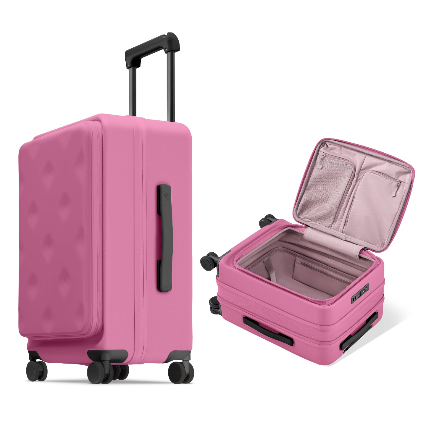 新色ローズピンク!CHEECASE大容量スーツケースMAX フロントオープン式