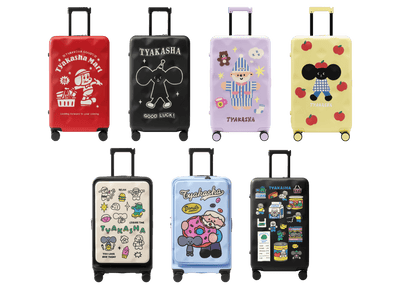 CHEECASE イラストスーツケース TYAKASHA MAXシリーズ PLUSシリーズ フロントオープン式 両開き式
