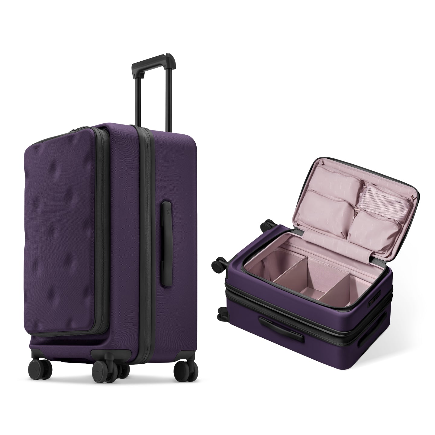 新色プラムパープル！CHEECASE大容量スーツケースMAX フロントオープン式
