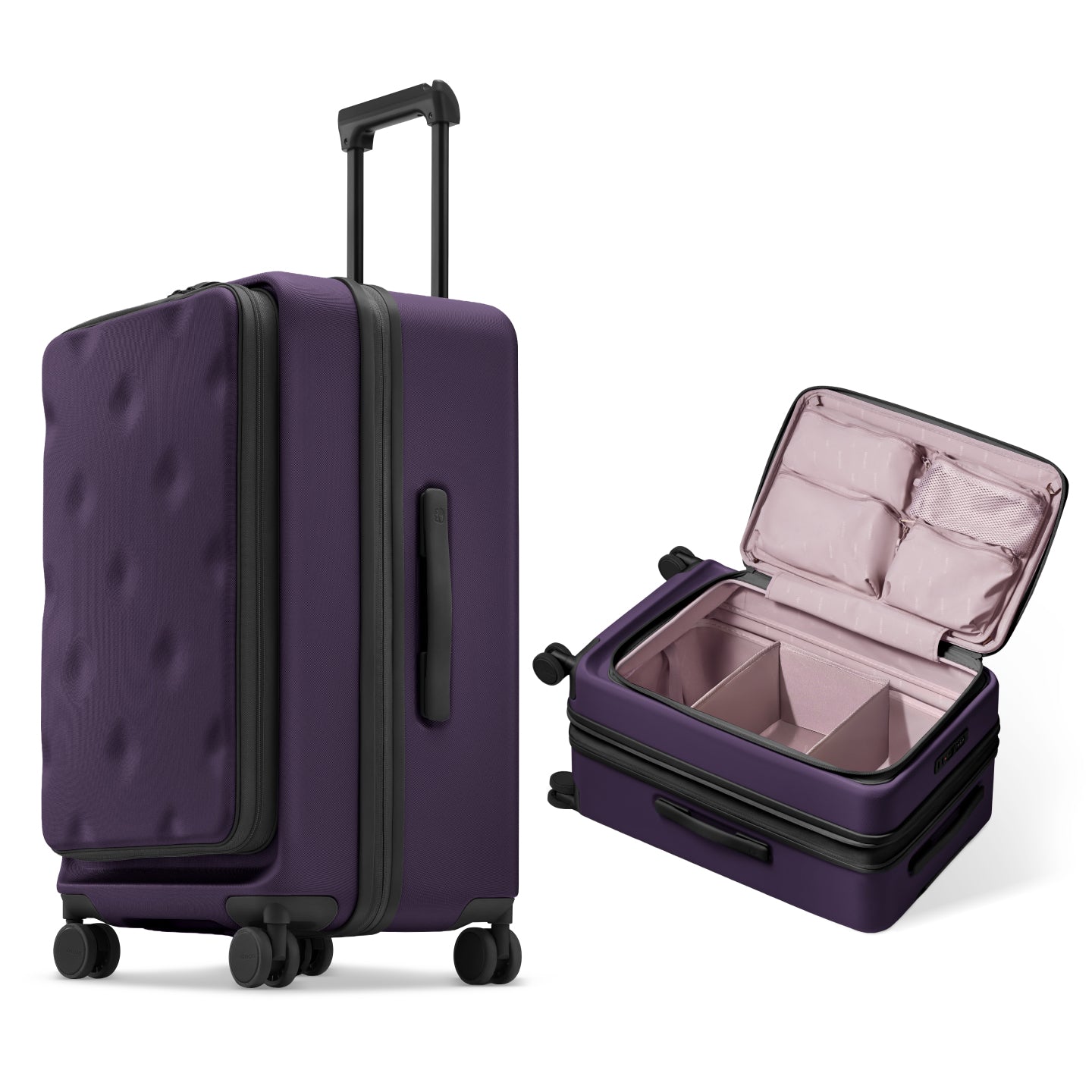 新色プラムパープル！CHEECASE大容量スーツケースMAX フロントオープン式